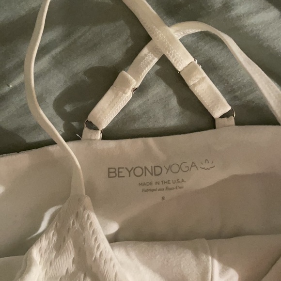Beyond Yoga Tops Beyond Yoga White Mesh Bra Poshmark